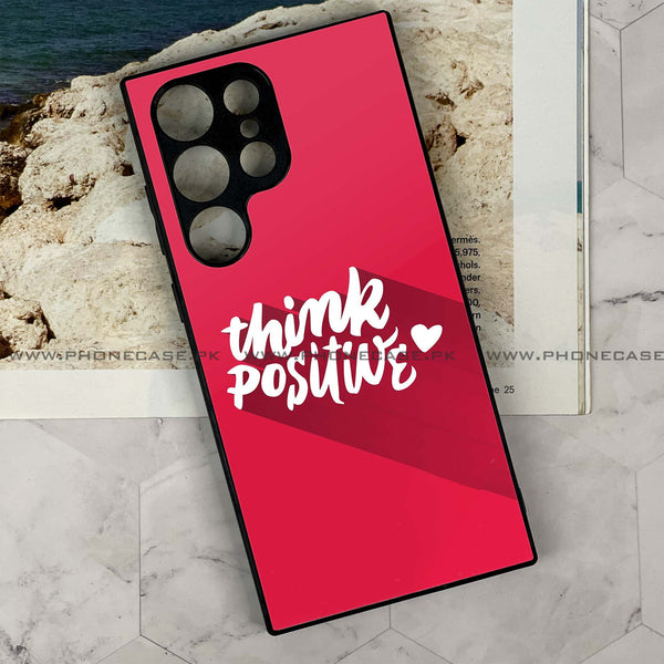 Samsung Galaxy S24 Ultra - Think Positive Design - Premium Metal Printed soft Bumper shock Proof Case  CS-31348