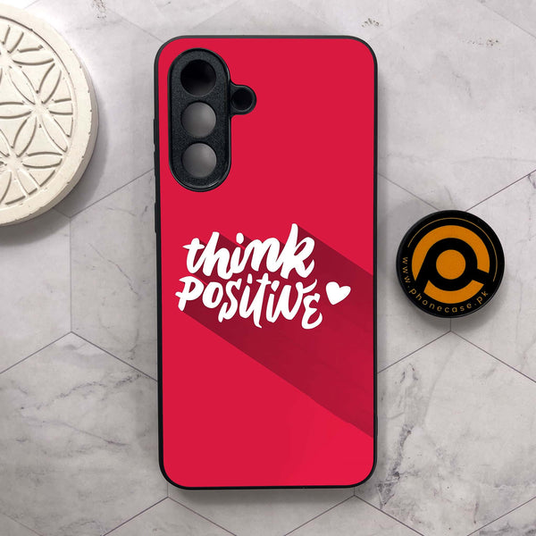 Samsung Galaxy A56 5G - Think Positive Design - Premium Metal Printed soft Bumper shock Proof Case CS-38324 CS-42038