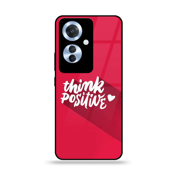 Oppo Reno 11F - Think Positive Design -  Premium Printed Metal soft Bumper shock Proof Case CS-22194