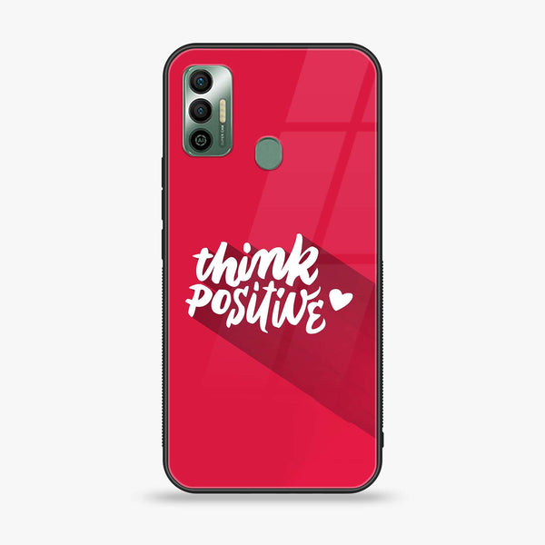 Tecno Spark 7 - Think Positive Design - Premium Printed Glass soft Bumper Shock Proof Case