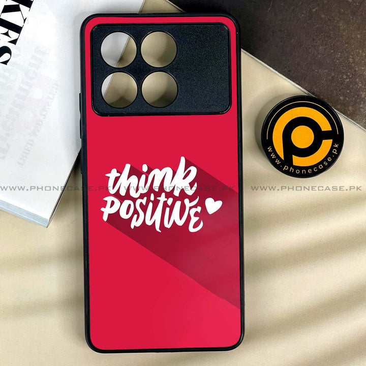 Xiaomi Poco X6 Pro 5G - Think Positive Design -  Premium Printed Metal soft Bumper shock Proof Case