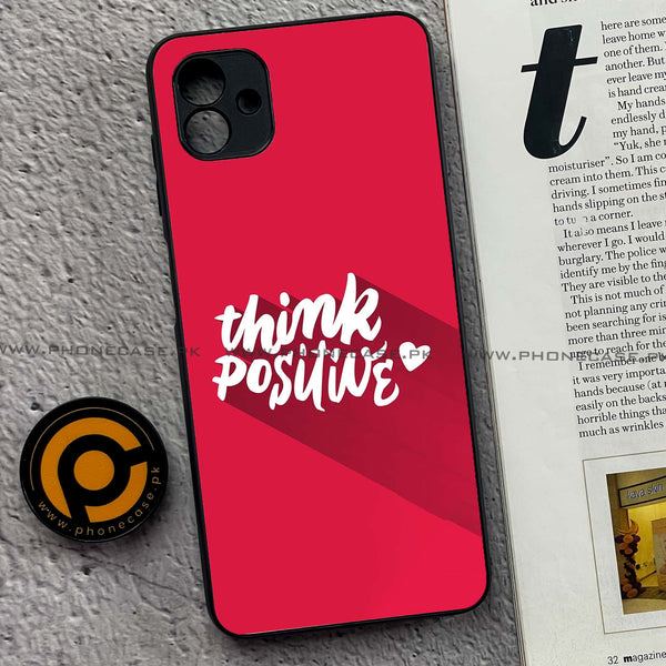 Samsung Galaxy A04 - Think Positive Design - Premium Printed Glass soft Bumper Shock Proof Case