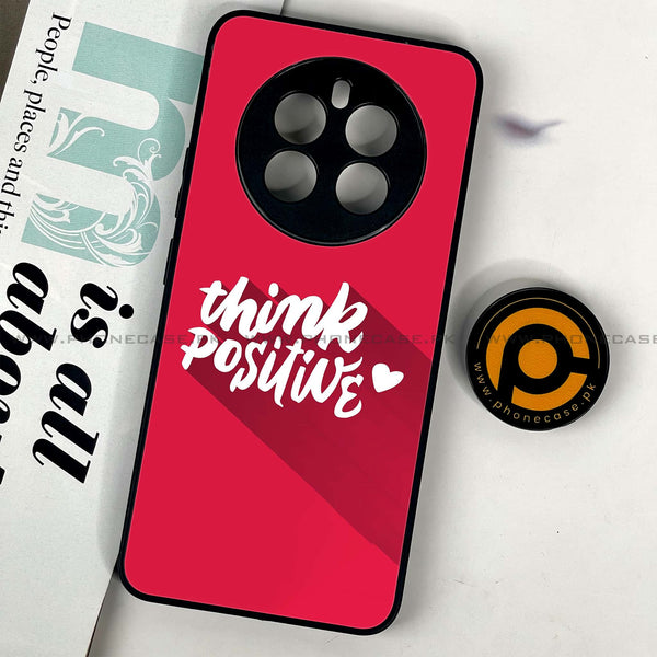 Realme 12 Plus 5G - Think Positive Design - Premium Printed Glass soft Bumper Shock Proof Case