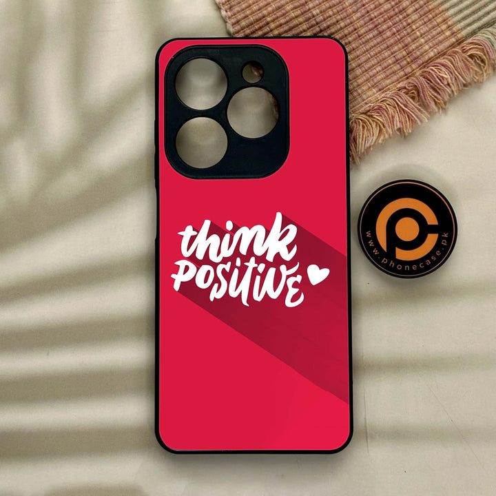 Tecno Spark 20 - Think Positive Design - Premium Printed Glass soft Bumper Shock Proof Case