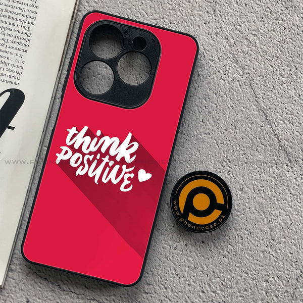 Tecno Spark 20C - Think Positive Design - Premium Printed Glass soft Bumper Shock Proof Case
