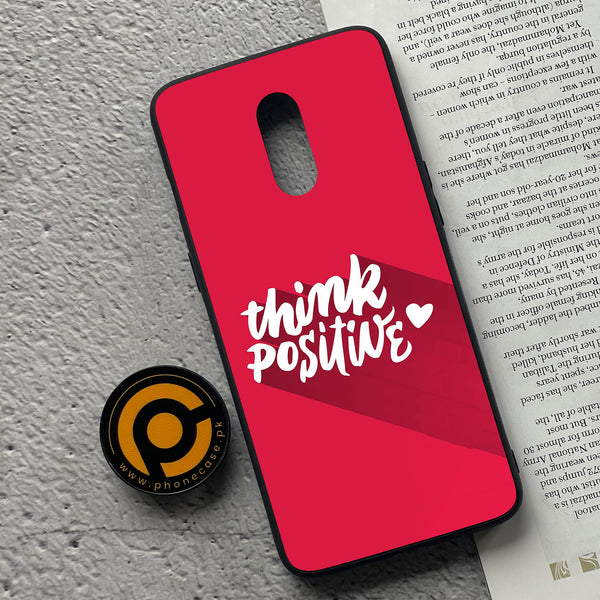 OnePlus 7 - Think Positive Design - Premium Metal Printed soft Bumper Shock Proof Case