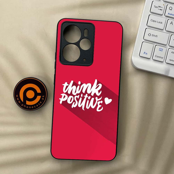 Realme 14 5G - Think Positive Design - Premium Metal Printed soft Bumper Shock Proof Case