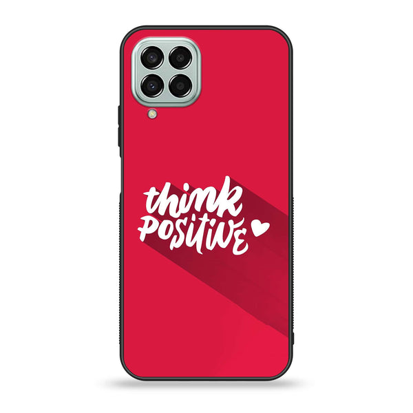 Samsung Galaxy M33 - Think Positive Design - Premium Printed Glass soft Bumper Shock Proof Case