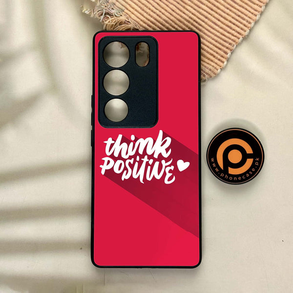 Vivo V29 - Think Positive Design - Premium Printed Glass soft Bumper Shock Proof Case CS-44166
