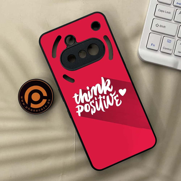 Nothing Phone 3a - Think Positive Design - Premium Metal Printed soft Bumper shock Proof Case