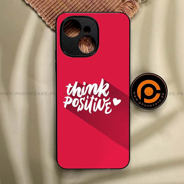 Tecno Spark 40C - Think Positive Design - Premium Metal Printed soft Bumper shock Proof Case