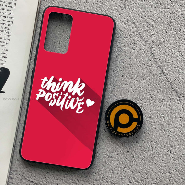 Vivo V21 - Think Positive Design - Premium Printed Glass soft Bumper Shock Proof Case