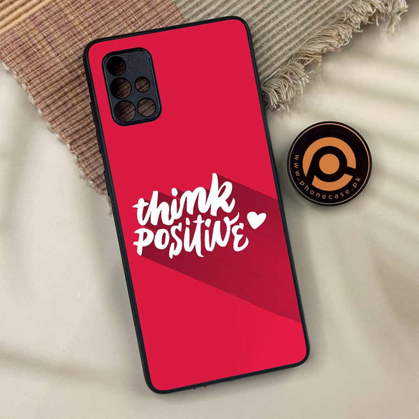 Samsung Galaxy A71 - Think Positive Design - Premium Metal Printed soft Bumper shock Proof Case