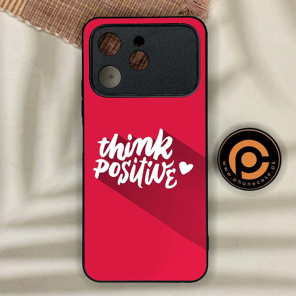 Tecno Spark 40 - Think Positive Design - Premium Metal Printed soft Bumper shock Proof Case