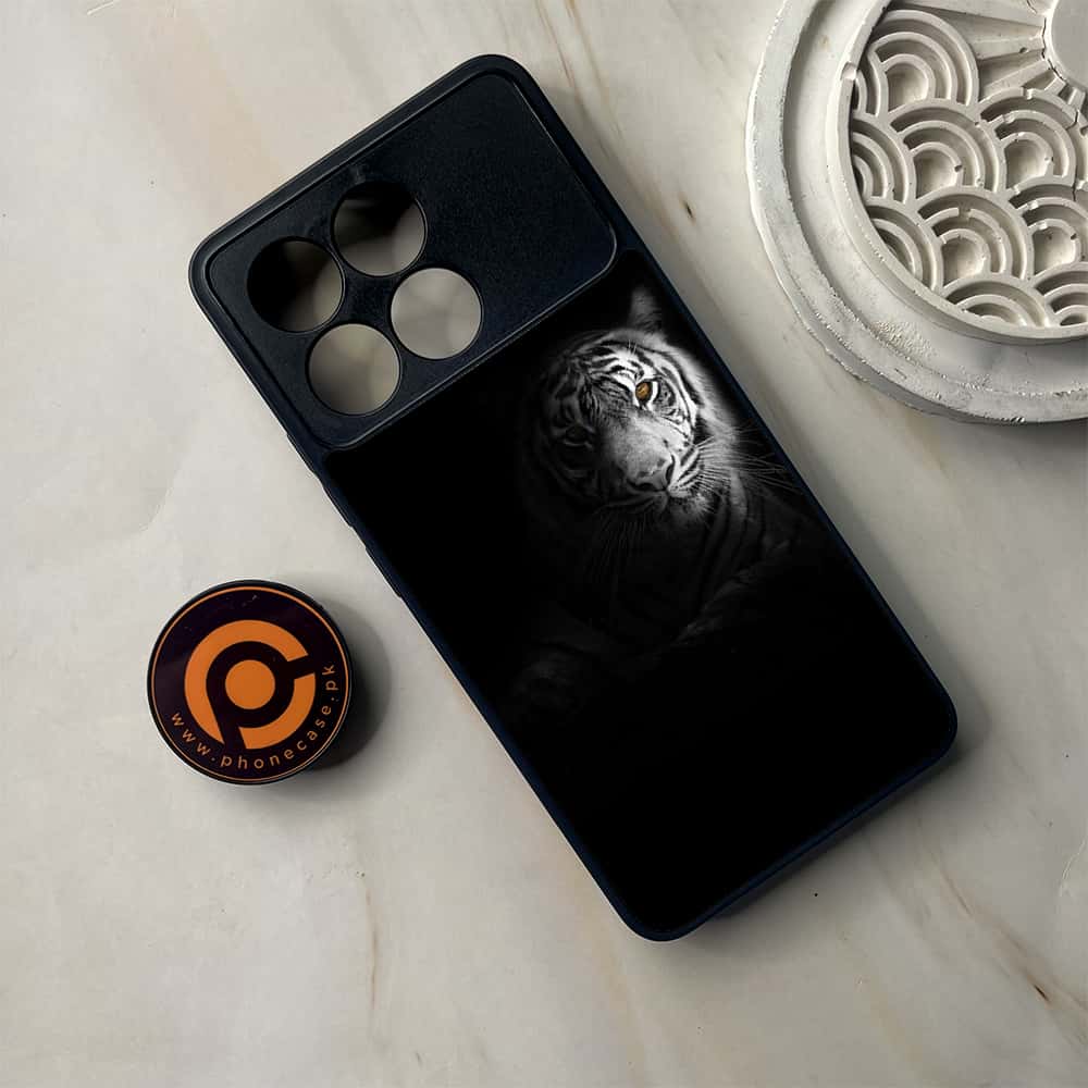 Xiaomi Poco F6 Pro - Tiger Series - Premium Metal Printed soft Bumper shock Proof Case
