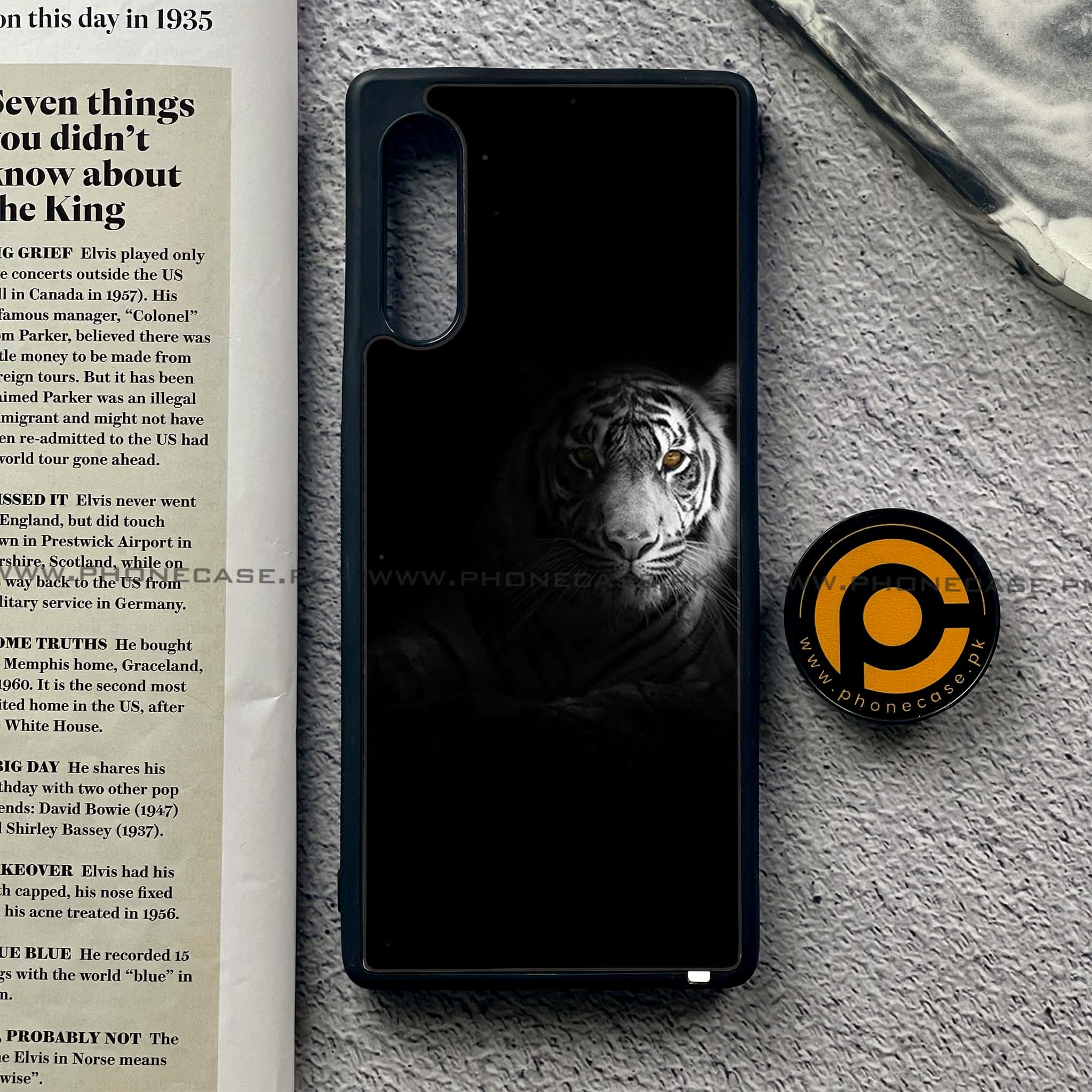 LG G9 - Tiger Series - Premium Metal Printed soft Bumper shock Proof Case