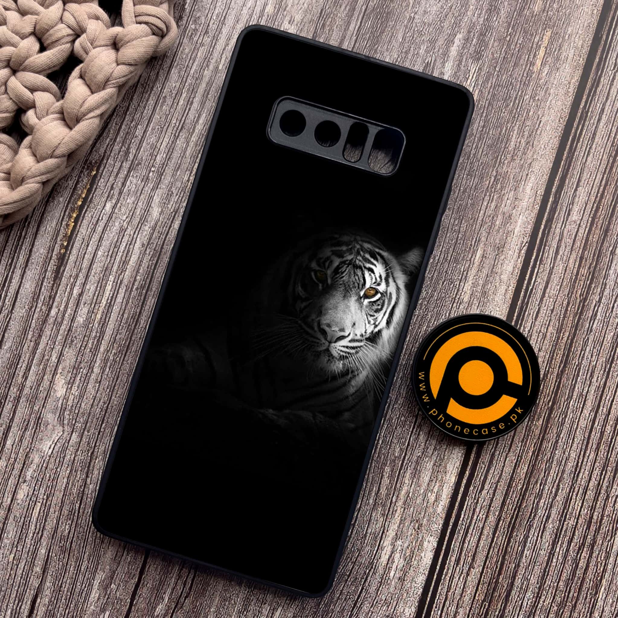 Samsung Galaxy Note 8 Tiger Art  Series Premium Metal Printed soft Bumper shock Proof Case