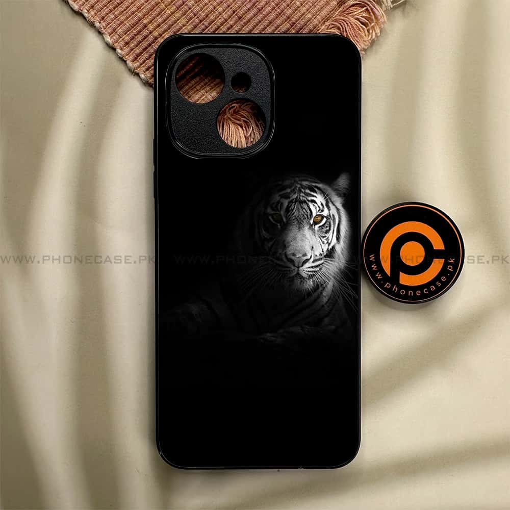 Tecno Spark 40C - Tiger Series - Premium Metal Printed soft Bumper shock Proof Case