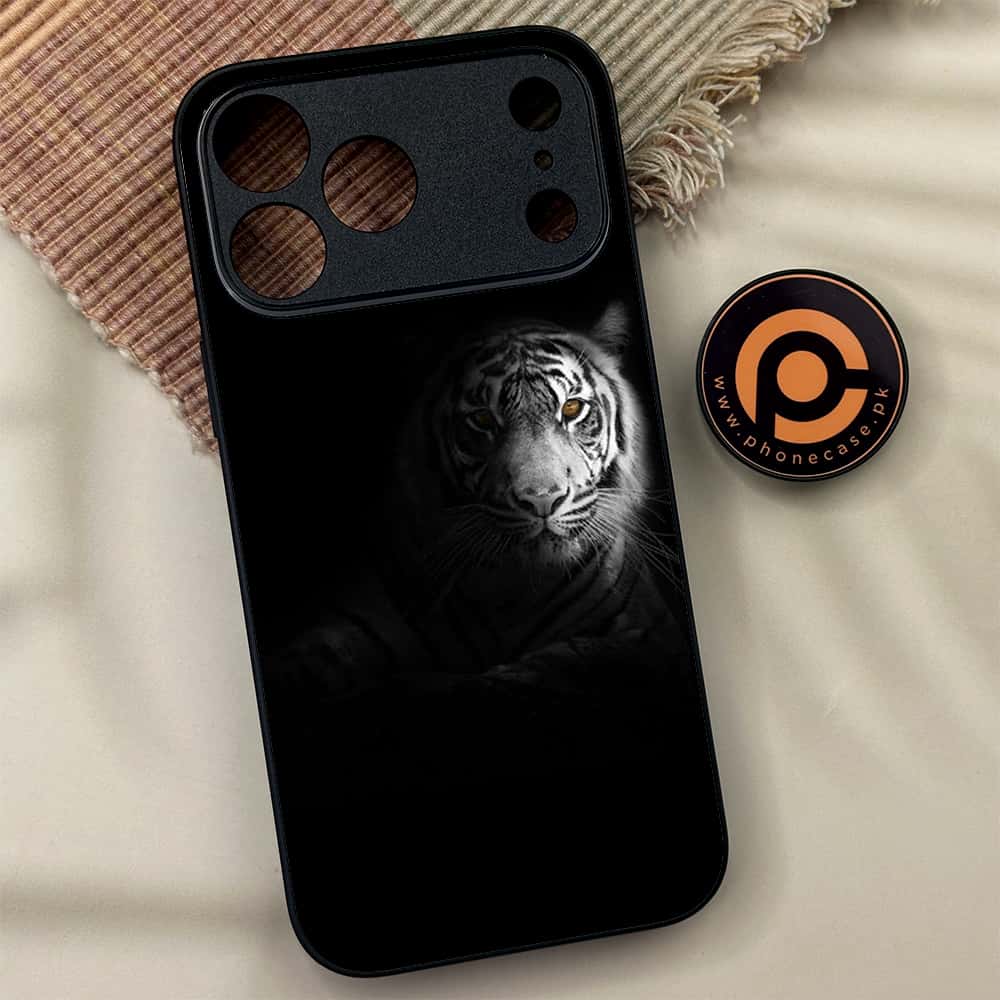 iPhone 17 Pro Max - Tiger Series - Premium Metal Printed soft Bumper shock Proof Case