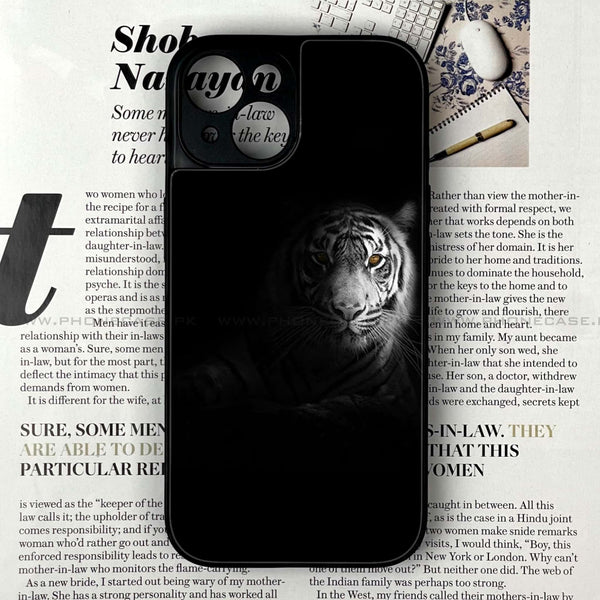 iPhone 15 Plus - Tiger Design 10  - Premium Metal Printed soft Bumper shock Proof Case CS-41828