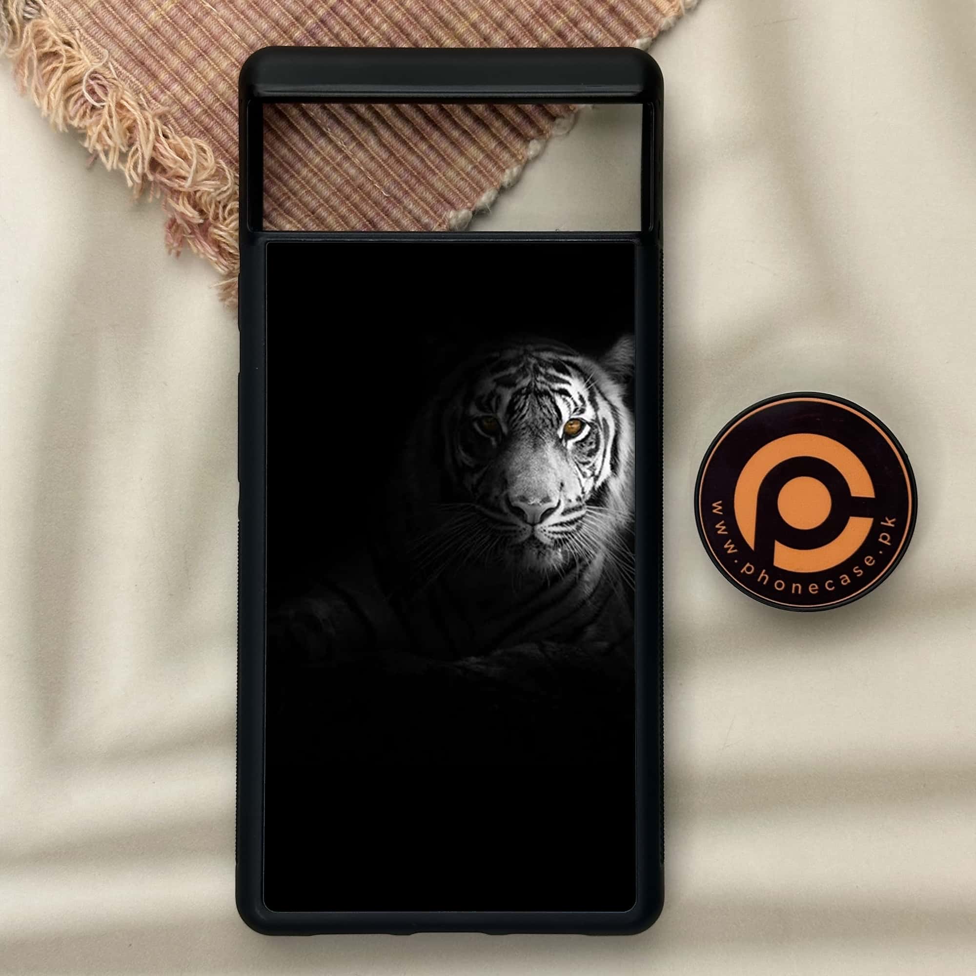 Google Pixel 6 - Tiger Series - Premium Metal Printed soft Bumper Shock Proof Case