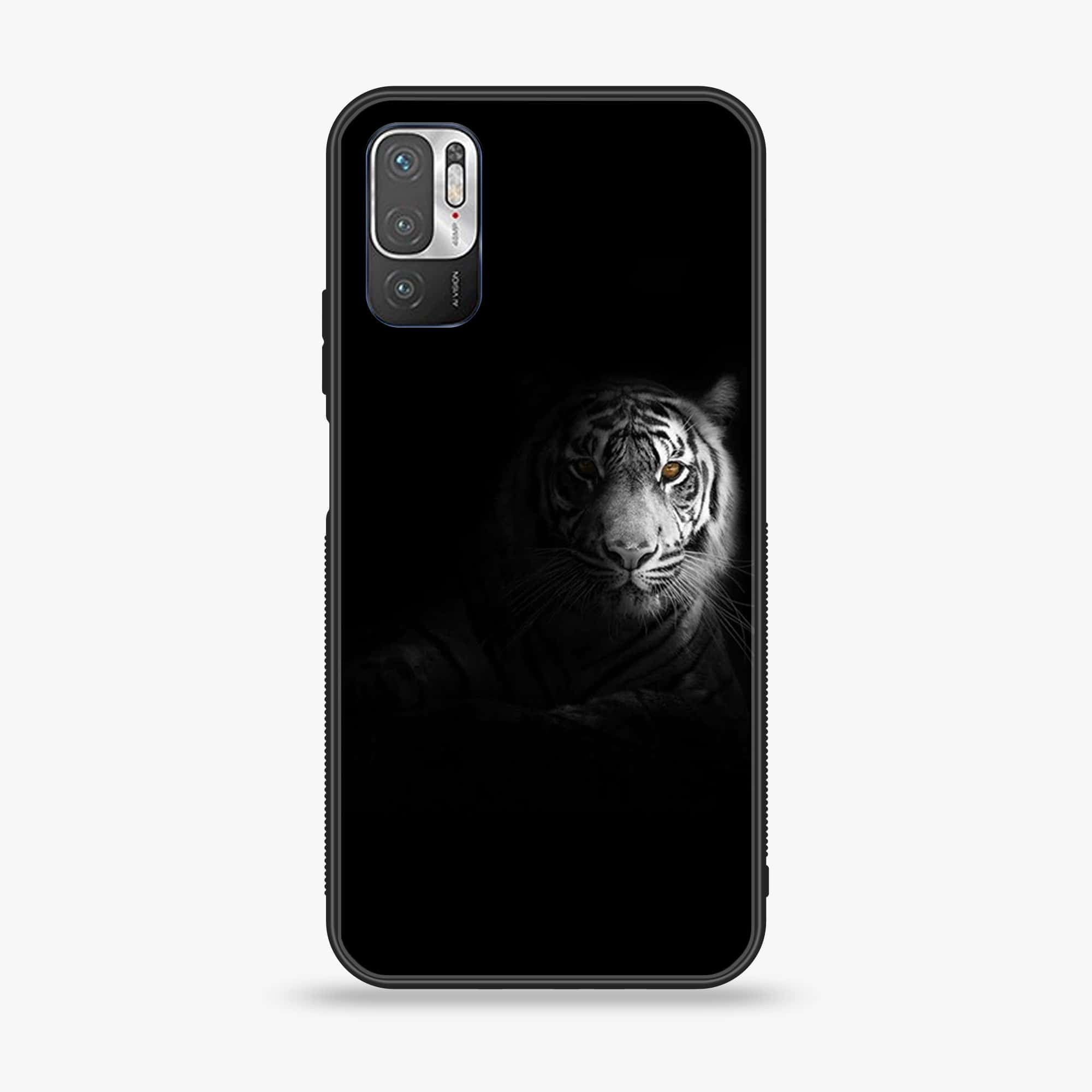 Xiaomi Redmi Note 10 5G - Tiger Series - Premium Printed Glass soft Bumper shock Proof Case