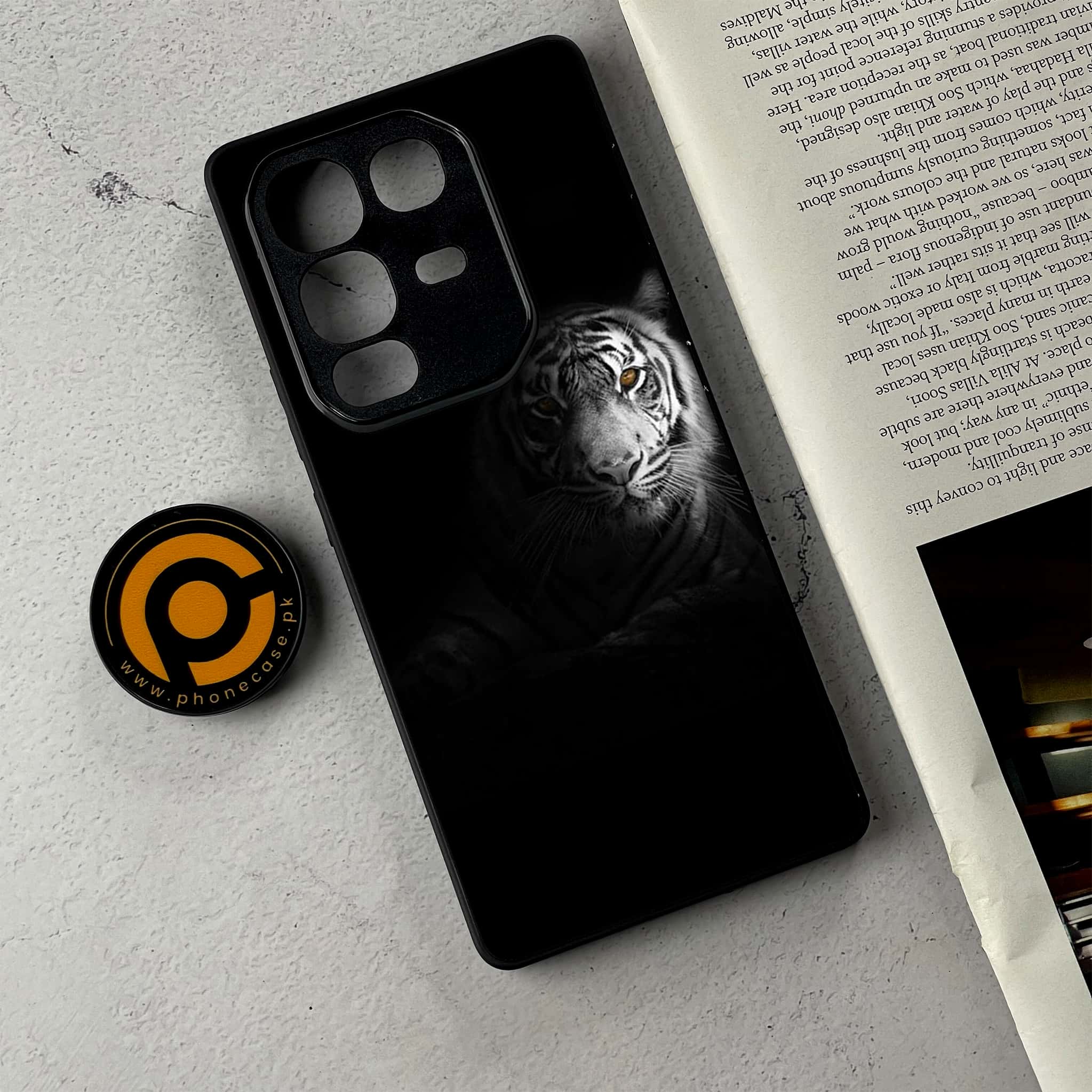 Infinix Note 50 - Tiger Series - Premium Metal Printed Soft Bumper Shockproof Case