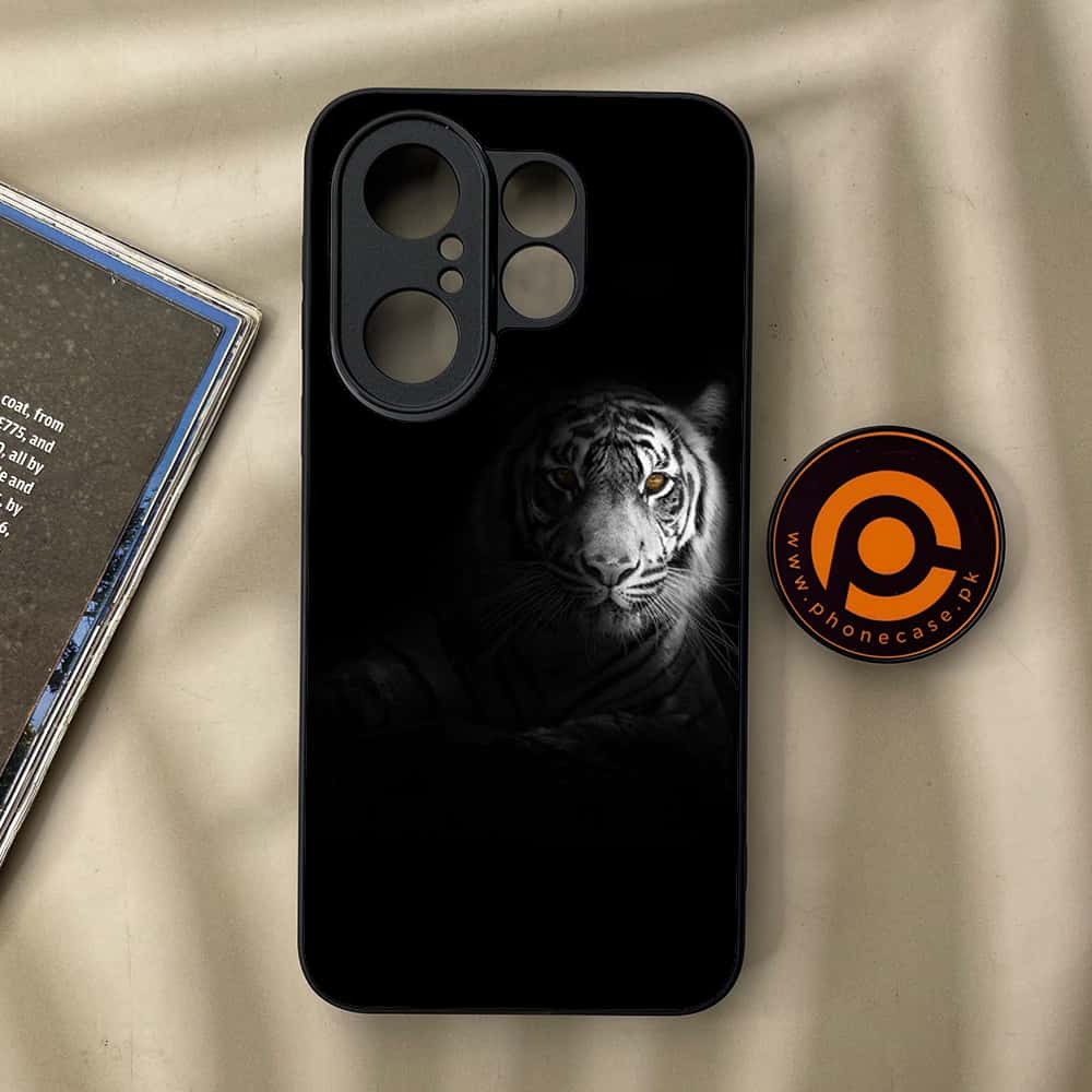 Vivo X200 FE - Tiger Series - Premium Metal Printed soft Bumper Shock Proof Case