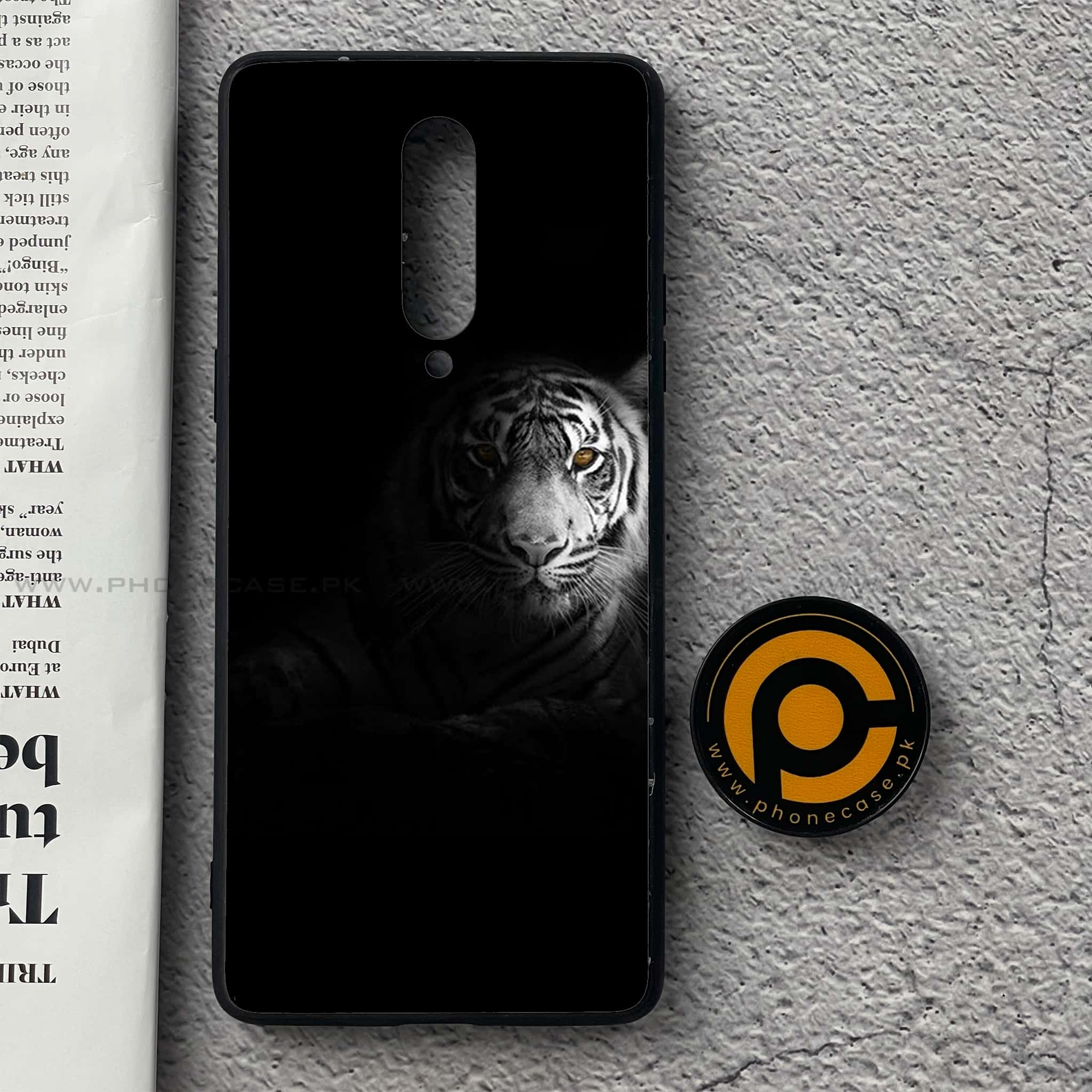 OnePlus 8 - Tiger Art  Series - Premium Printed Glass soft Bumper shock Proof Case