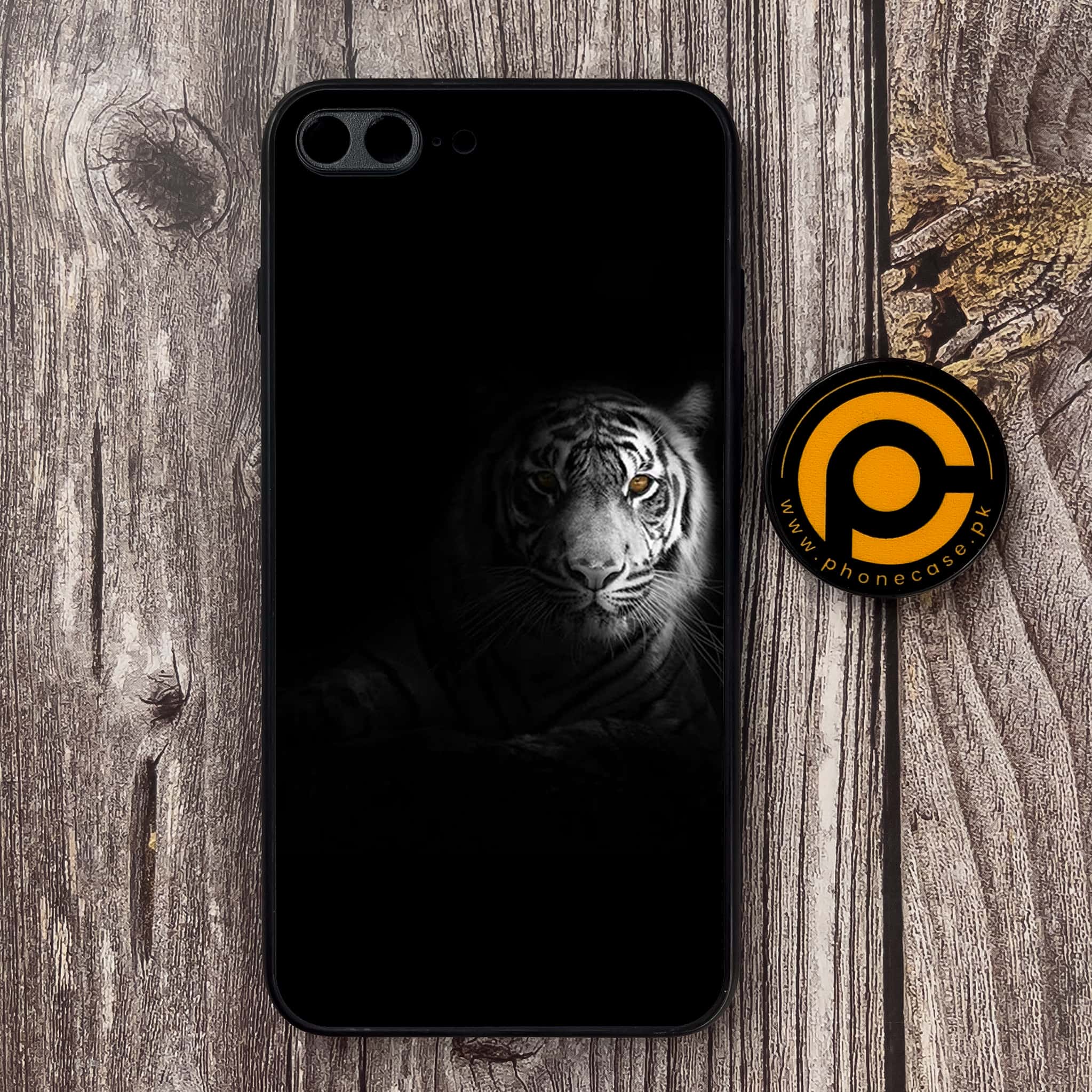 iPhone 7 Plus - Tiger Art Series - Premium Metal Printed soft Bumper shock Proof Case