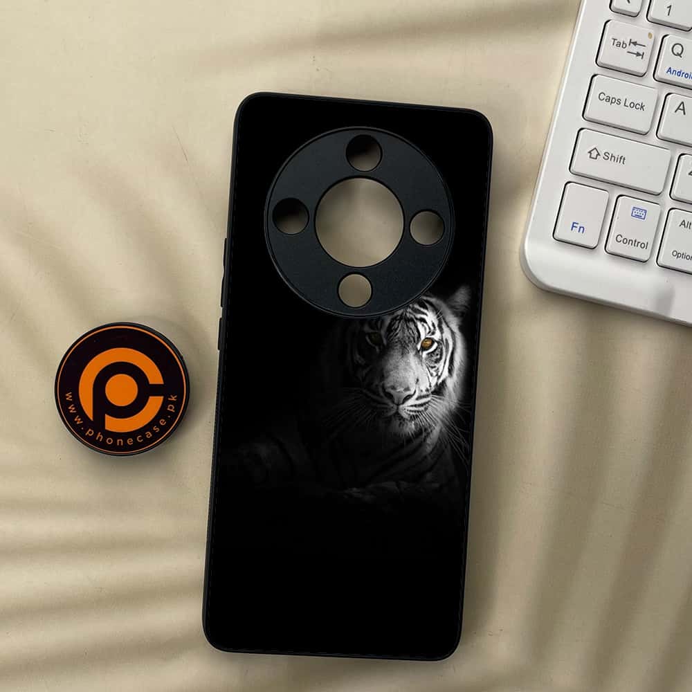 HONOR X9b 5G - Tiger Series - Premium Metal  Printed soft Bumper shock Proof Case