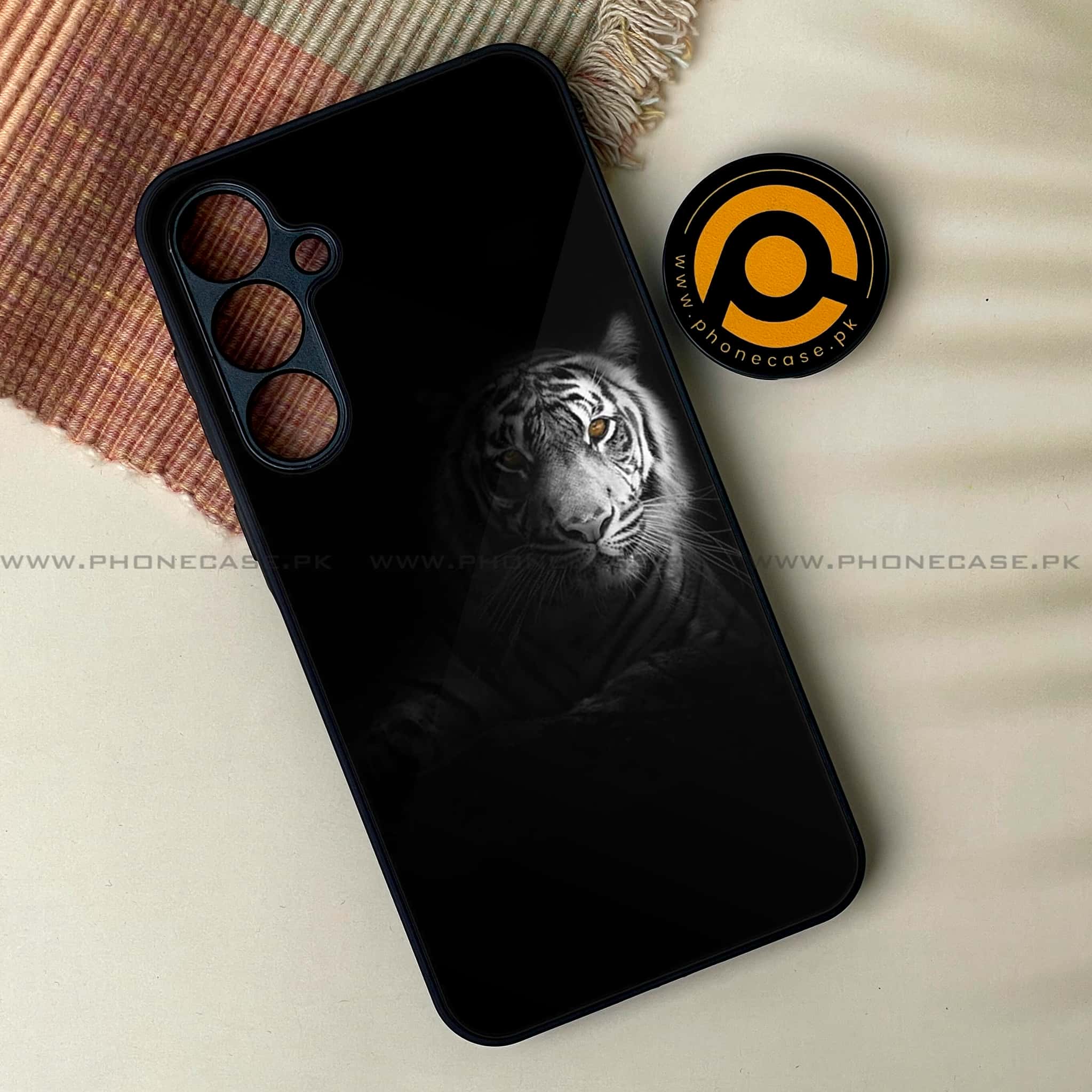 Samsung Galaxy S24 FE - Tiger Series - Premium Metal Printed soft Bumper shock Proof Case