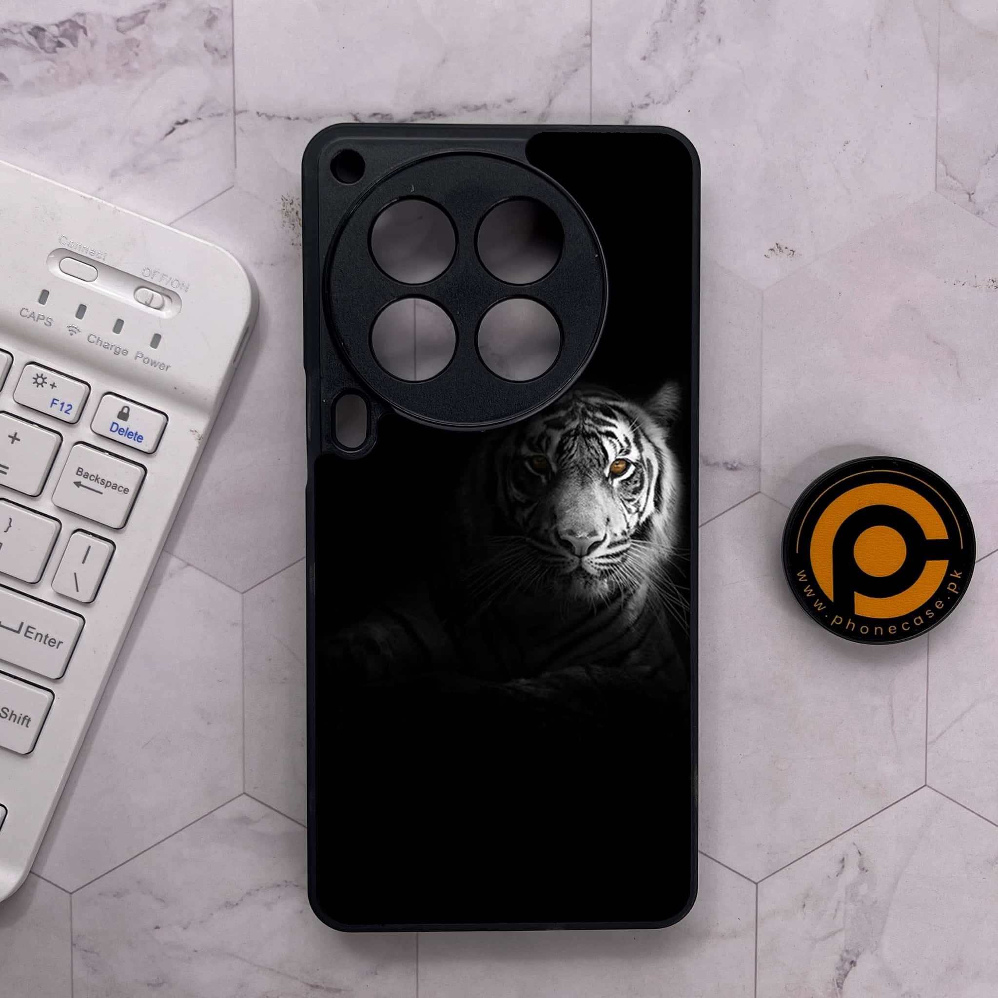 Tecno Camon 30 Premier - Tiger Series - Premium Metal Printed soft Bumper shock Proof Case