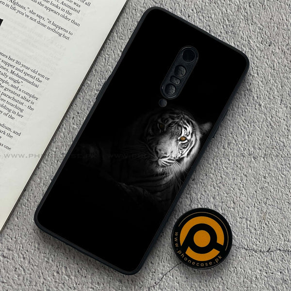 OnePlus 7 Pro - Tiger Art Design 10- Premium Printed Glass soft Bumper shock Proof Case CS-46464
