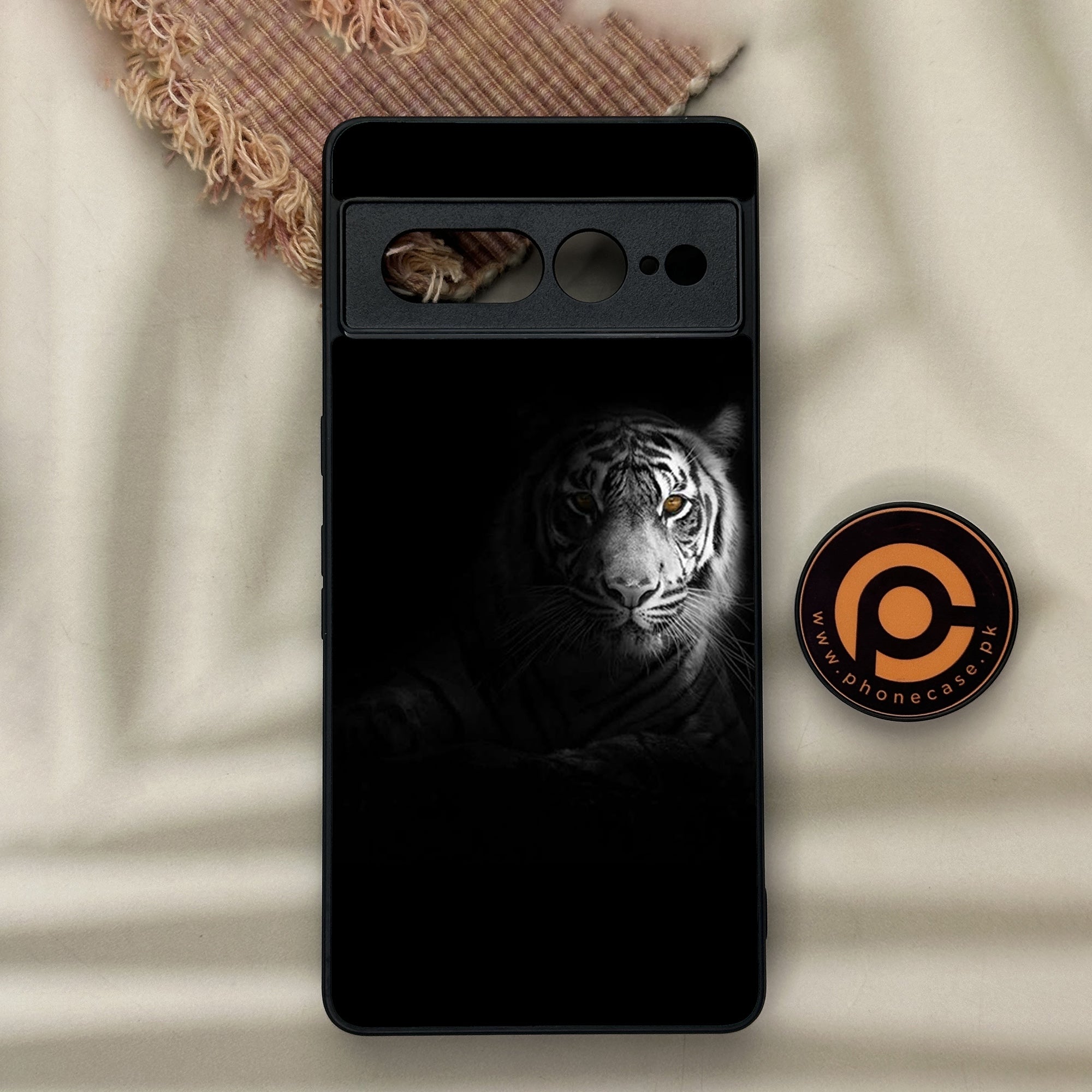 Google Pixel 7 Pro - Tiger Series - Premium Metal Printed soft Bumper Shock Proof Case