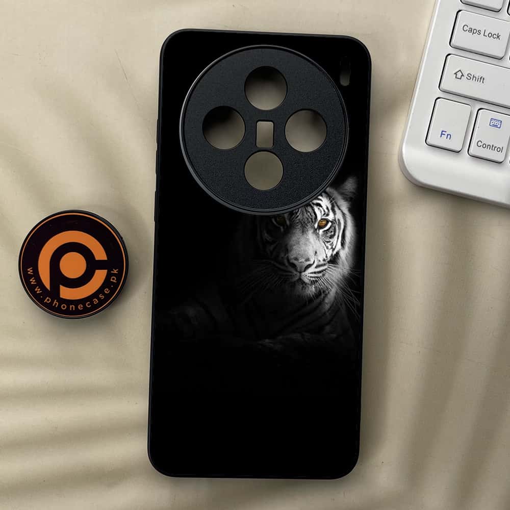 Vivo X200 - Tiger Series - Premium Metal  Printed soft Bumper shock Proof Case