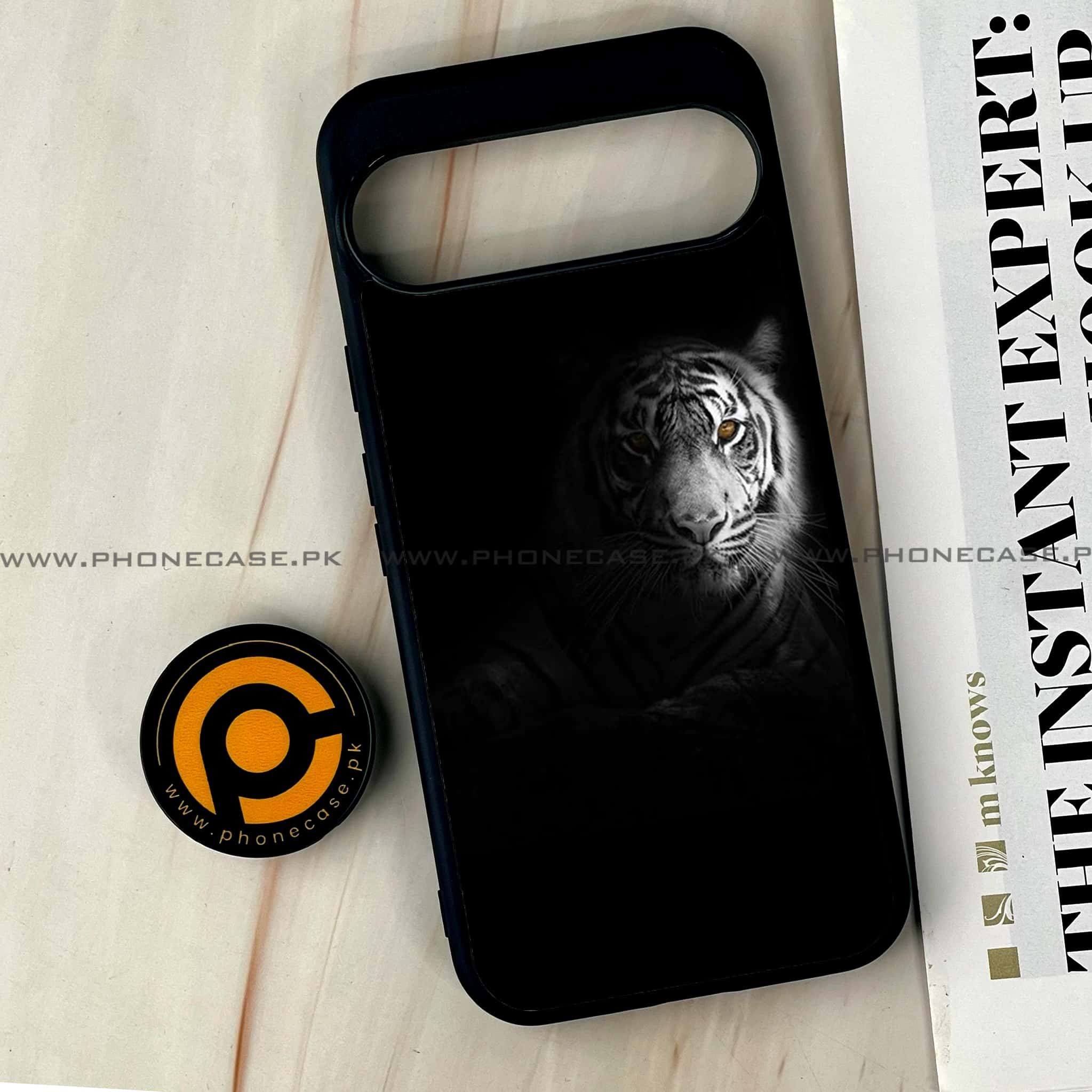 Google Pixel 9 Pro XL - Tiger Series - Premium Printed Glass soft Bumper shock Proof Case