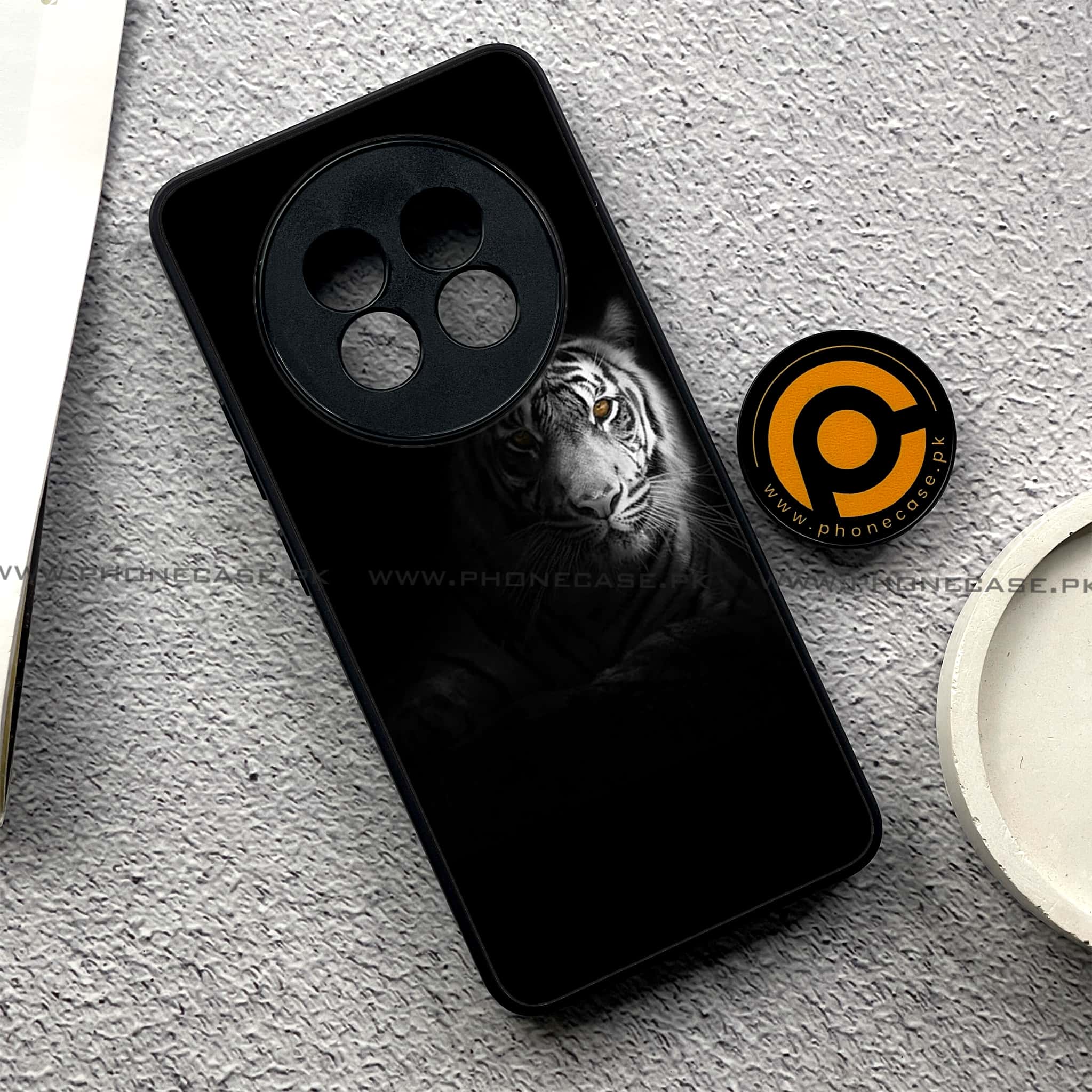 Realme 13 Pro Plus - Tiger Series - Premium Printed Glass soft Bumper shock Proof Case