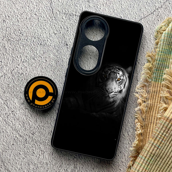Vivo V40 - Tiger Design 10- Premium Metal Printed soft Bumper shock Proof Case CS-45928