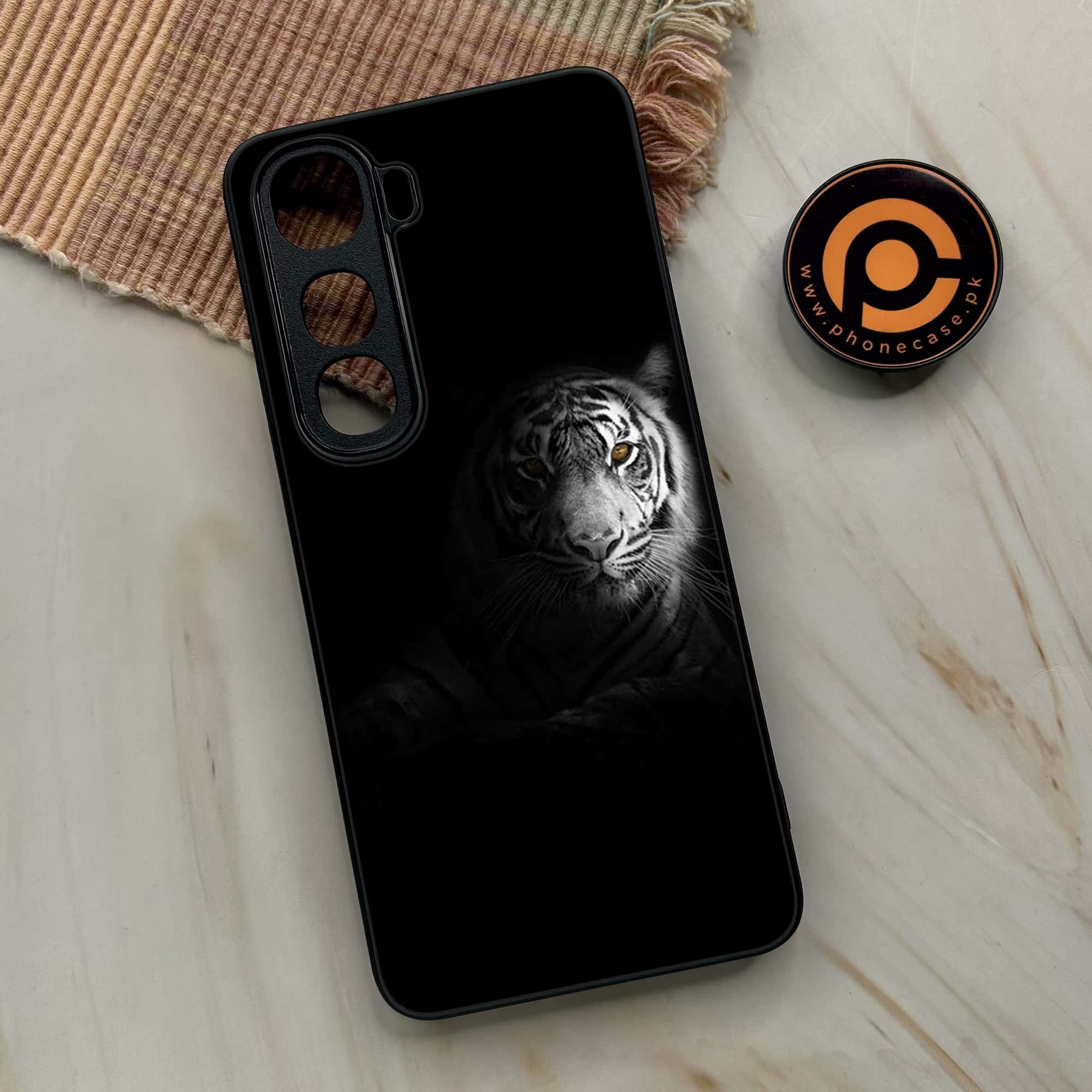 Vivo Y400 - Tiger Series - Premium Metal Printed soft Bumper shock Proof Case