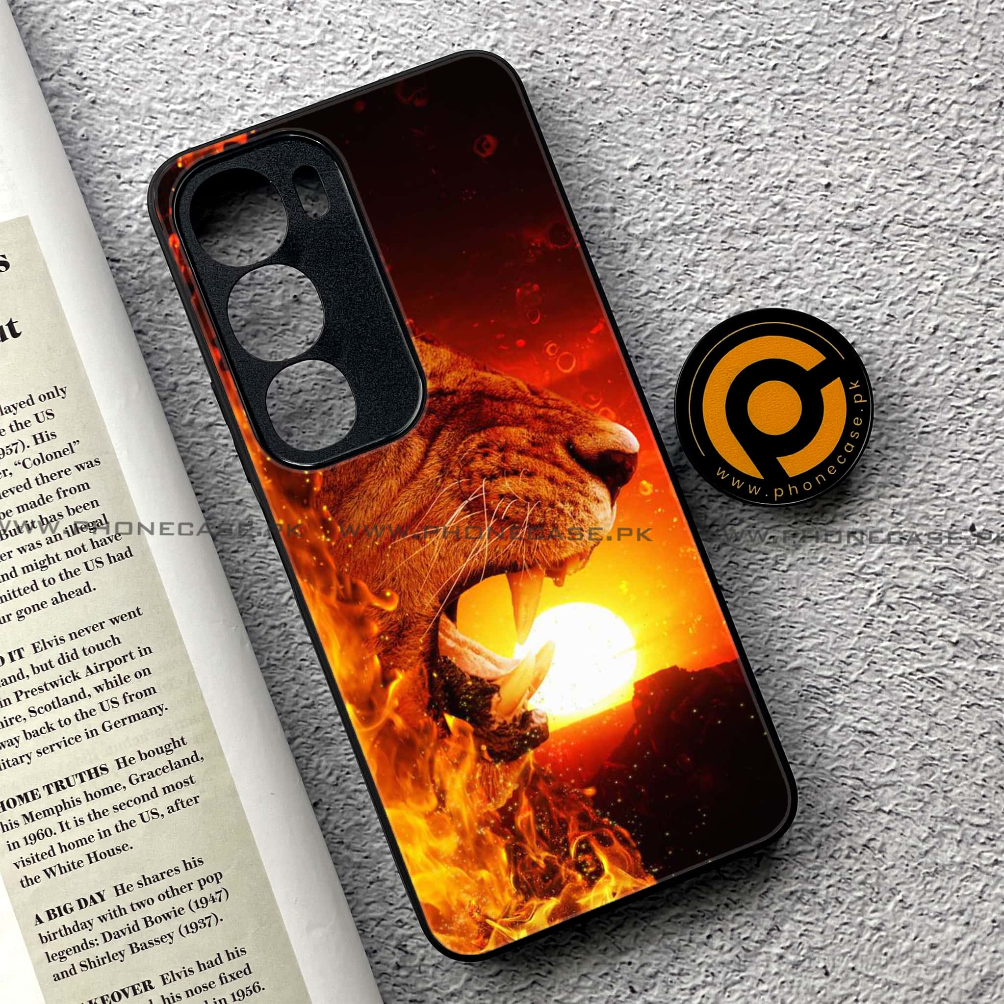 Vivo Y19s Pro - Tiger Series - Premium Metal Printed soft Bumper shock Proof Case