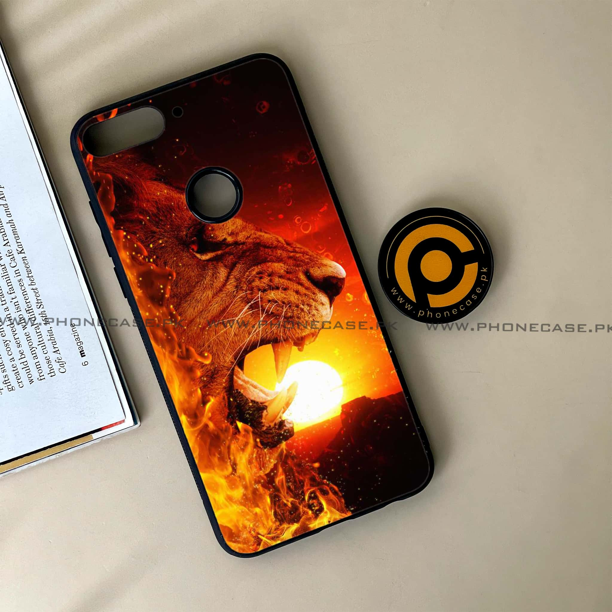 Huawei Y7 Prime (2018) - Tiger Series - Premium Printed Glass soft Bumper shock Proof Case