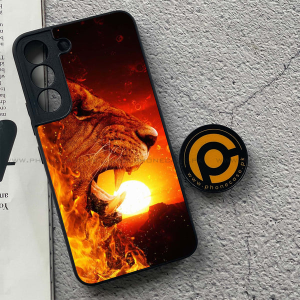 Samsung Galaxy S22 - Tiger Art series - Premium Metal Printed soft Bumper shock Proof Case