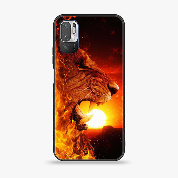 Xiaomi Redmi Note 10 5G - Tiger Series - Premium Printed Glass soft Bumper shock Proof Case