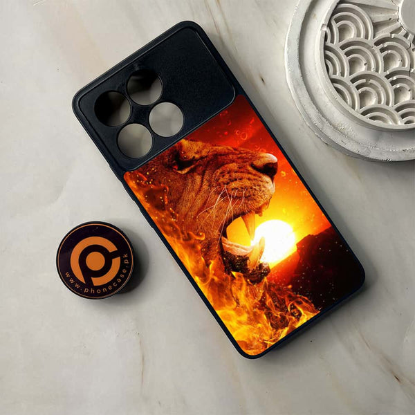 Xiaomi Poco F6 Pro - Tiger Series - Premium Metal Printed soft Bumper shock Proof Case