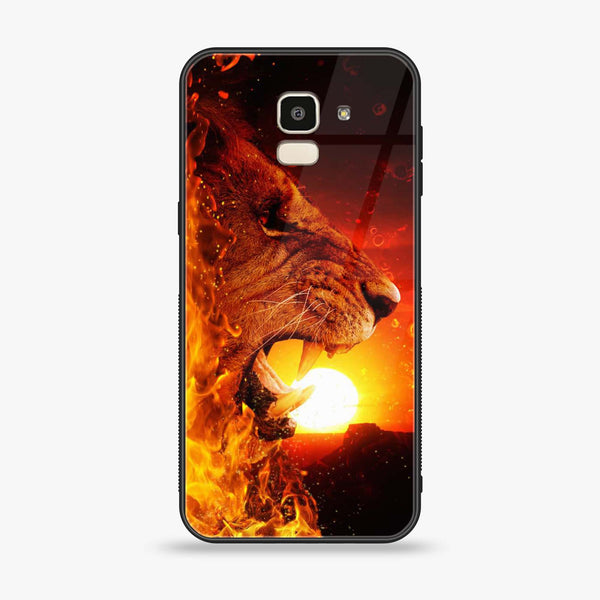 Samsung Galaxy J6 (2018) - Tiger Series - Premium Printed Glass soft Bumper shock Proof Case