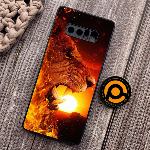 Samsung Galaxy Note 8 Tiger Art  Series Premium Metal Printed soft Bumper shock Proof Case