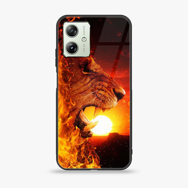 Motorola Moto G54 - Tiger Series - Premium Printed Glass soft Bumper shock Proof Case