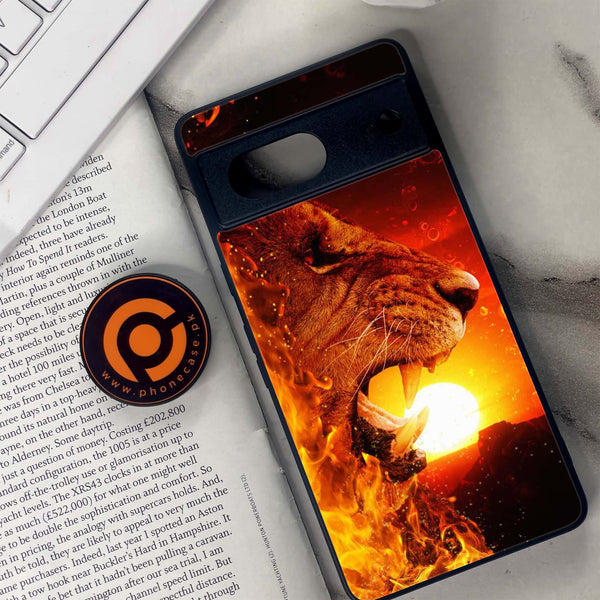 Google Pixel 7 - Tiger Series - Premium Metal Printed soft Bumper Shock Proof Case