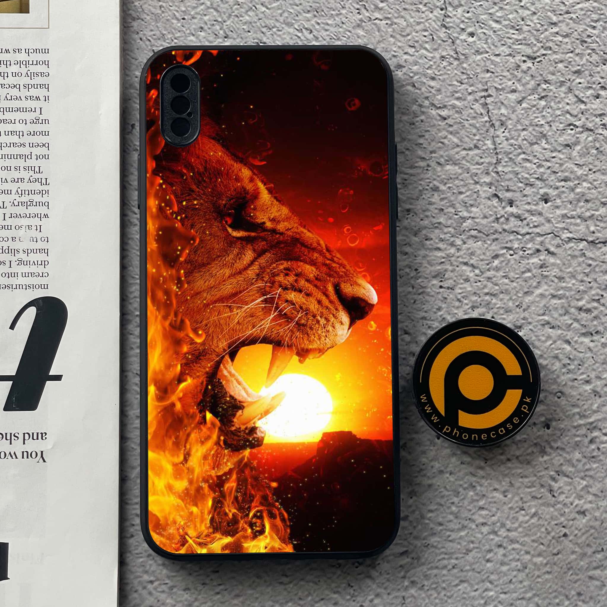 iPhone XS Max - Tiger Art Series - Premium Metal Printed soft Bumper shock Proof Case